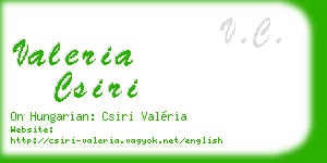 valeria csiri business card